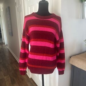 Striped Pink and Red Sweater